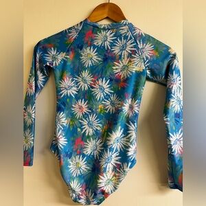 Floral Blue Kids Swimsuit